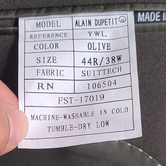 NWT Alain Dupetit Olive Green Sport Coat Two Button Blazer - Picture 6 of 10